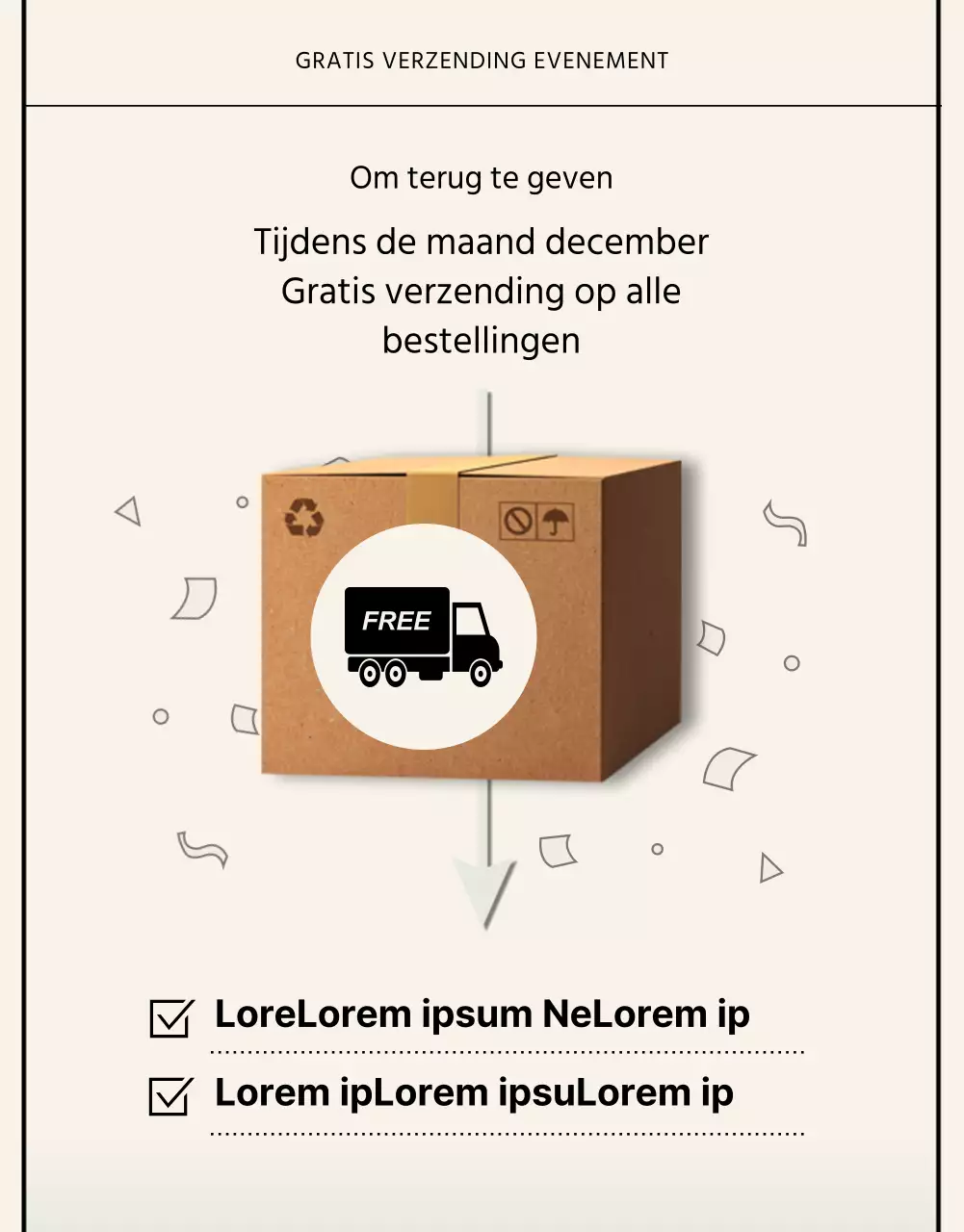 Basisstijl in zwart en beige Merkverklaring handel