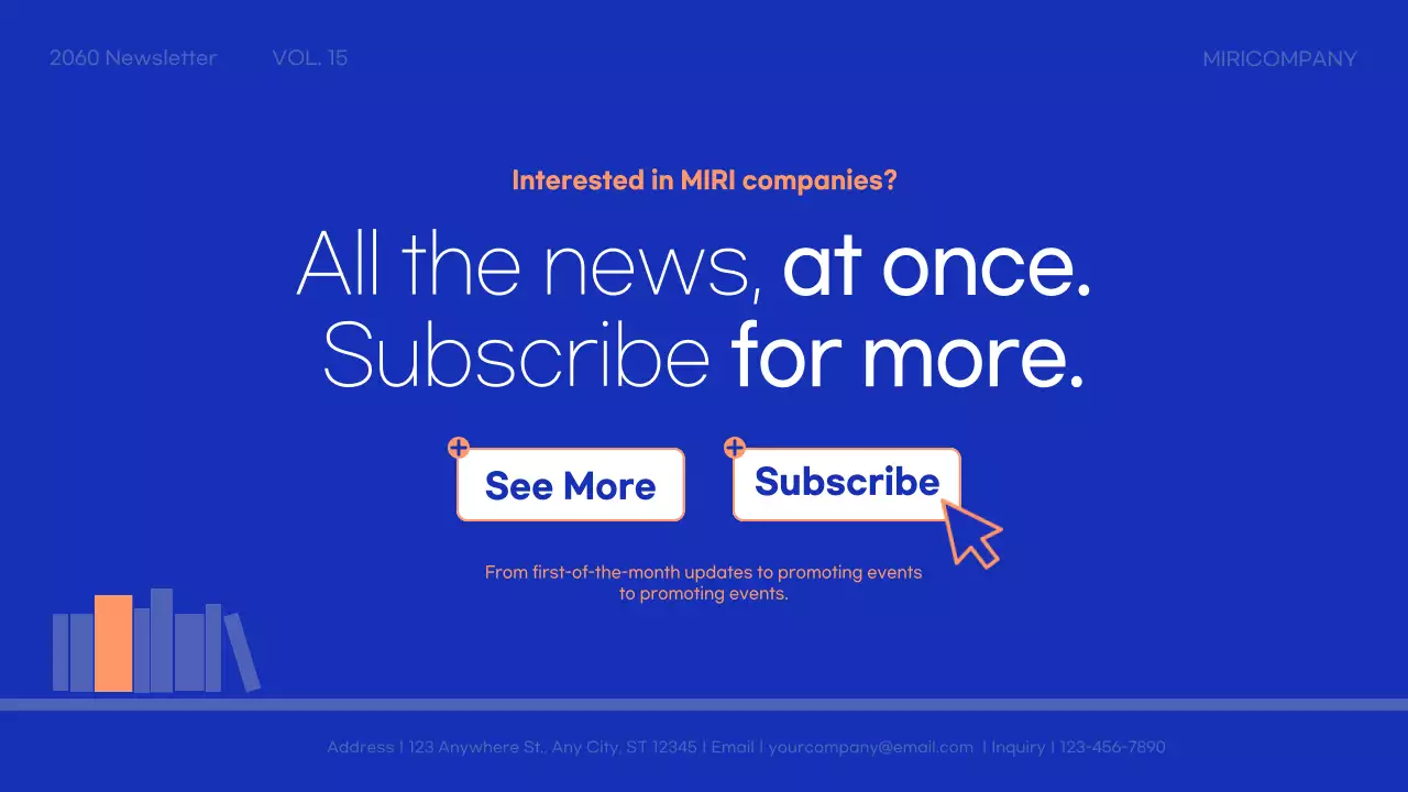 블루 모던 기업 뉴스레터 프레젠테이션