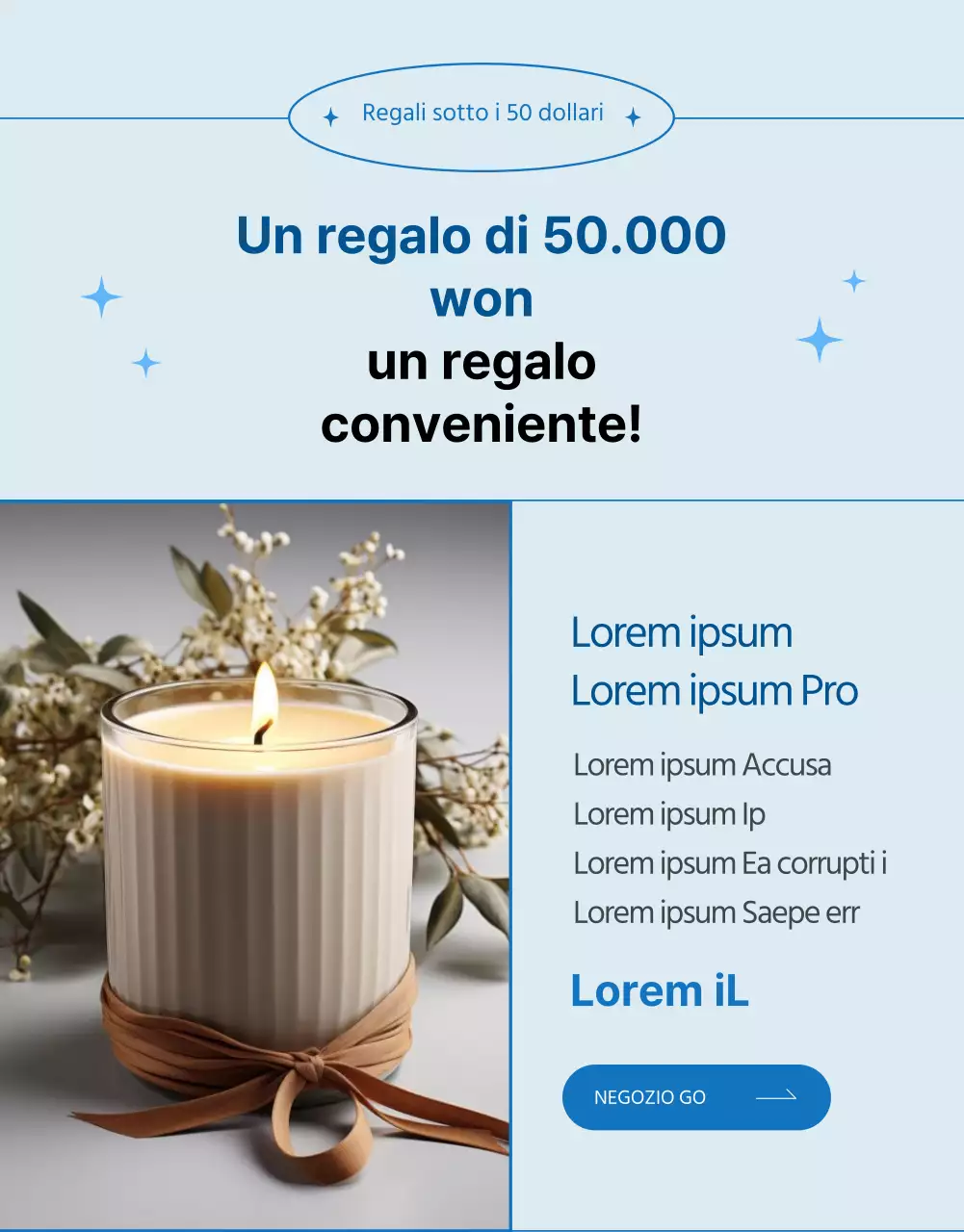 Promuovere un abbigliamento invernale moderno in blu e azzurro