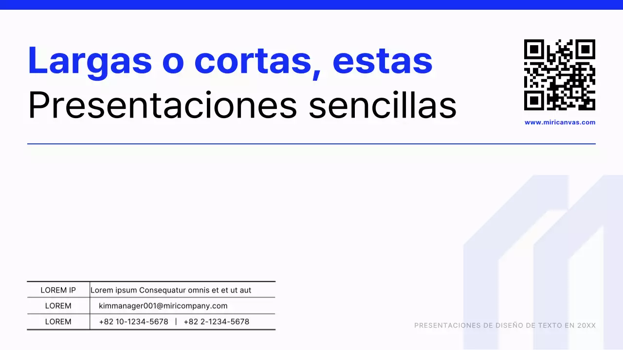 Informe de texto moderno en azul y blanco