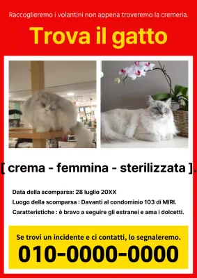 Paletti di base rossi e gialli per animali scomparsi