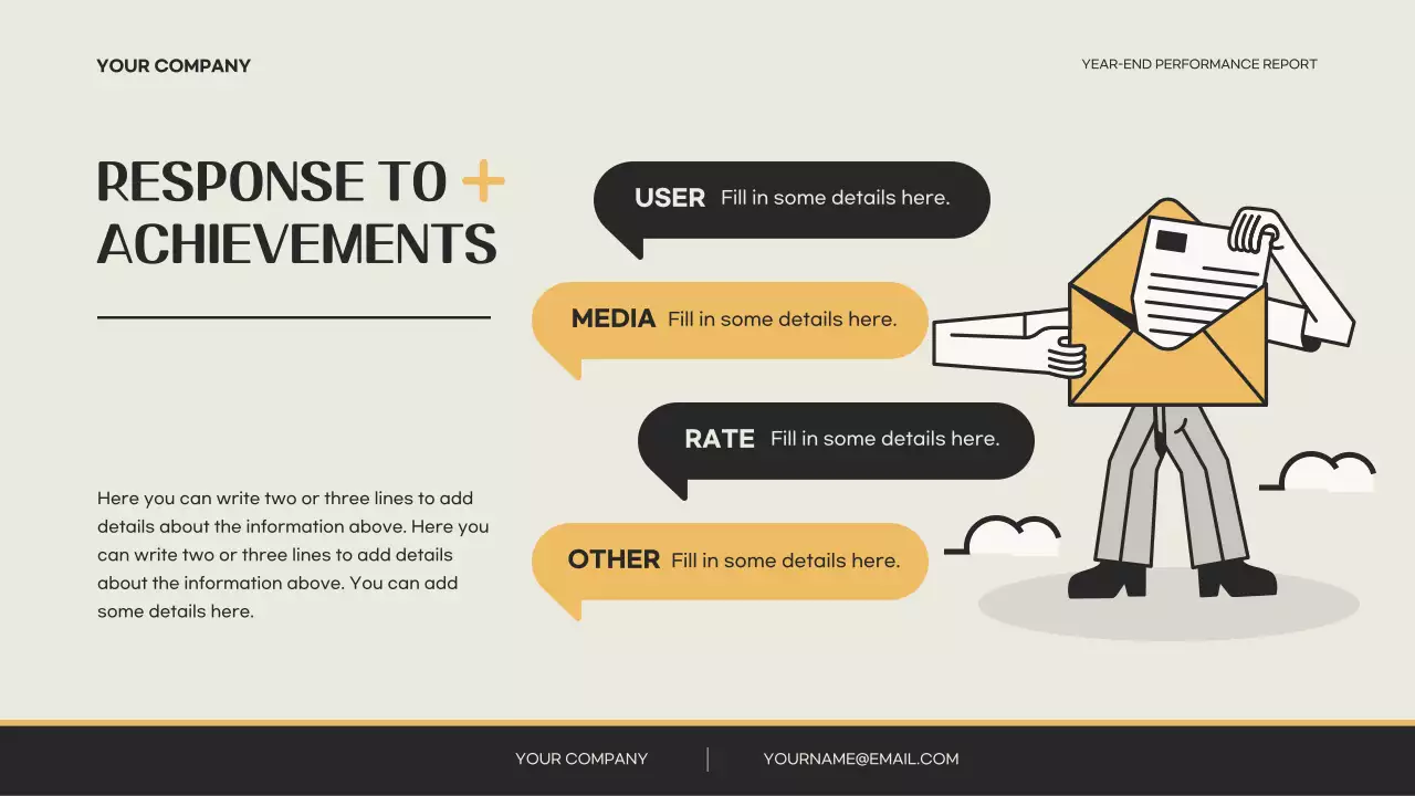 베이지 미니멀 수익 보고서 프레젠테이션