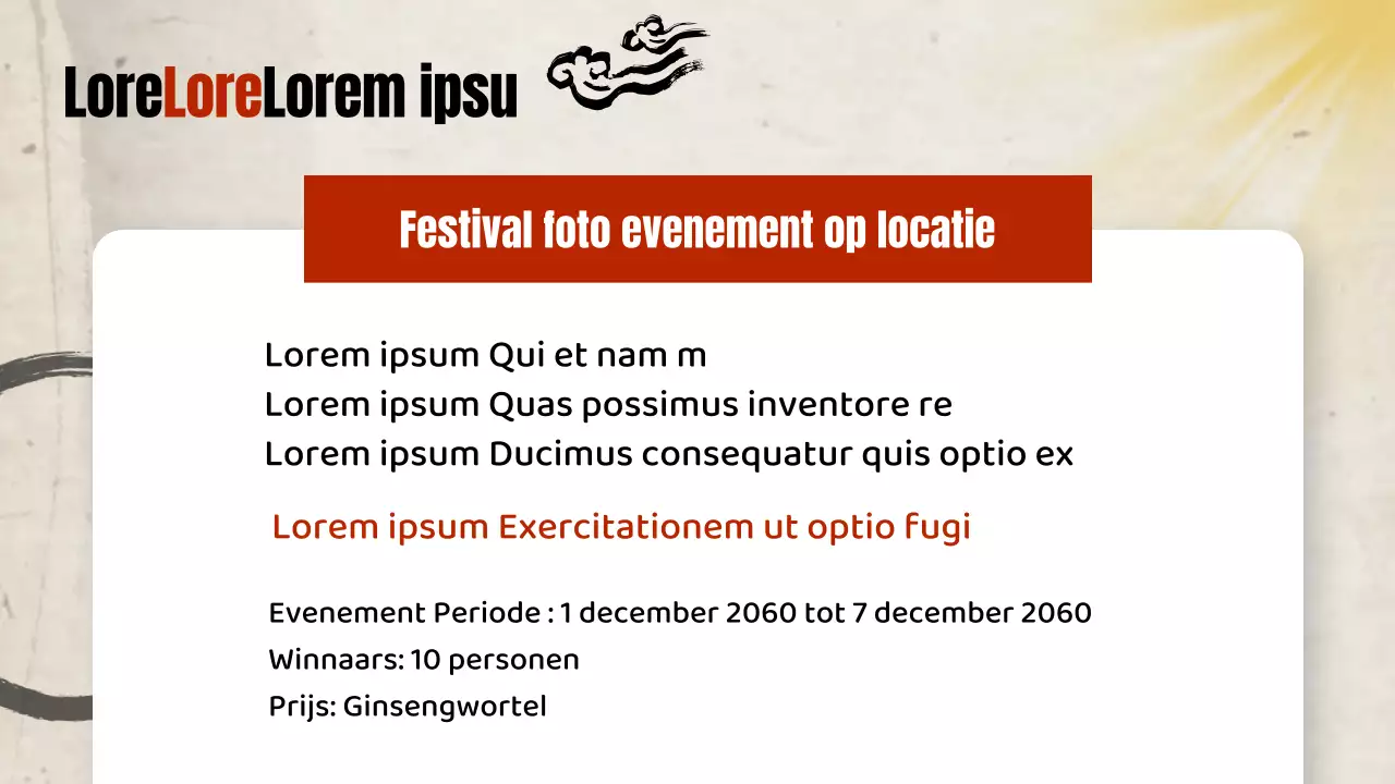 Een gids voor het traditionele rode en beige ginsengfestival