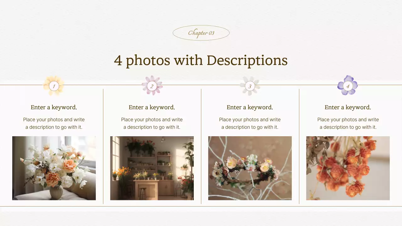 White Elegant Flowers Presentation