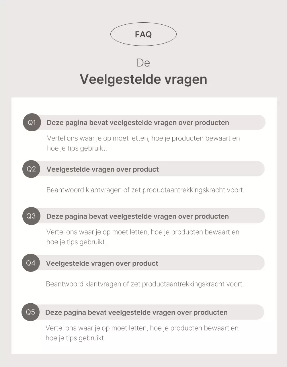 Een eenvoudig product in beige en bruin promoten