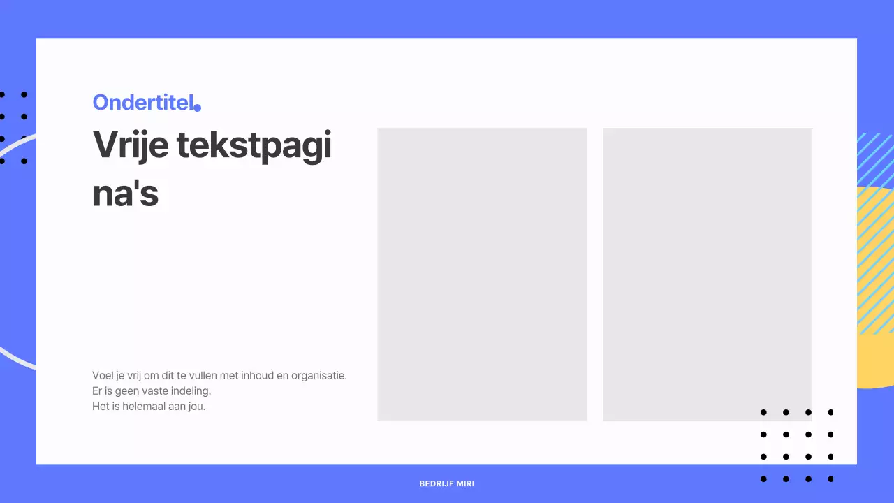 Geometrisch zakelijk rapport in blauw en geel