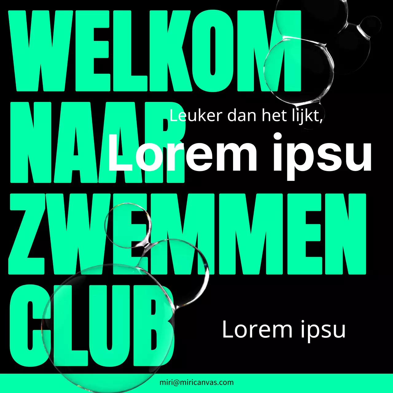 Promoot de werving van zwemclubs met de groen-zwarte trend