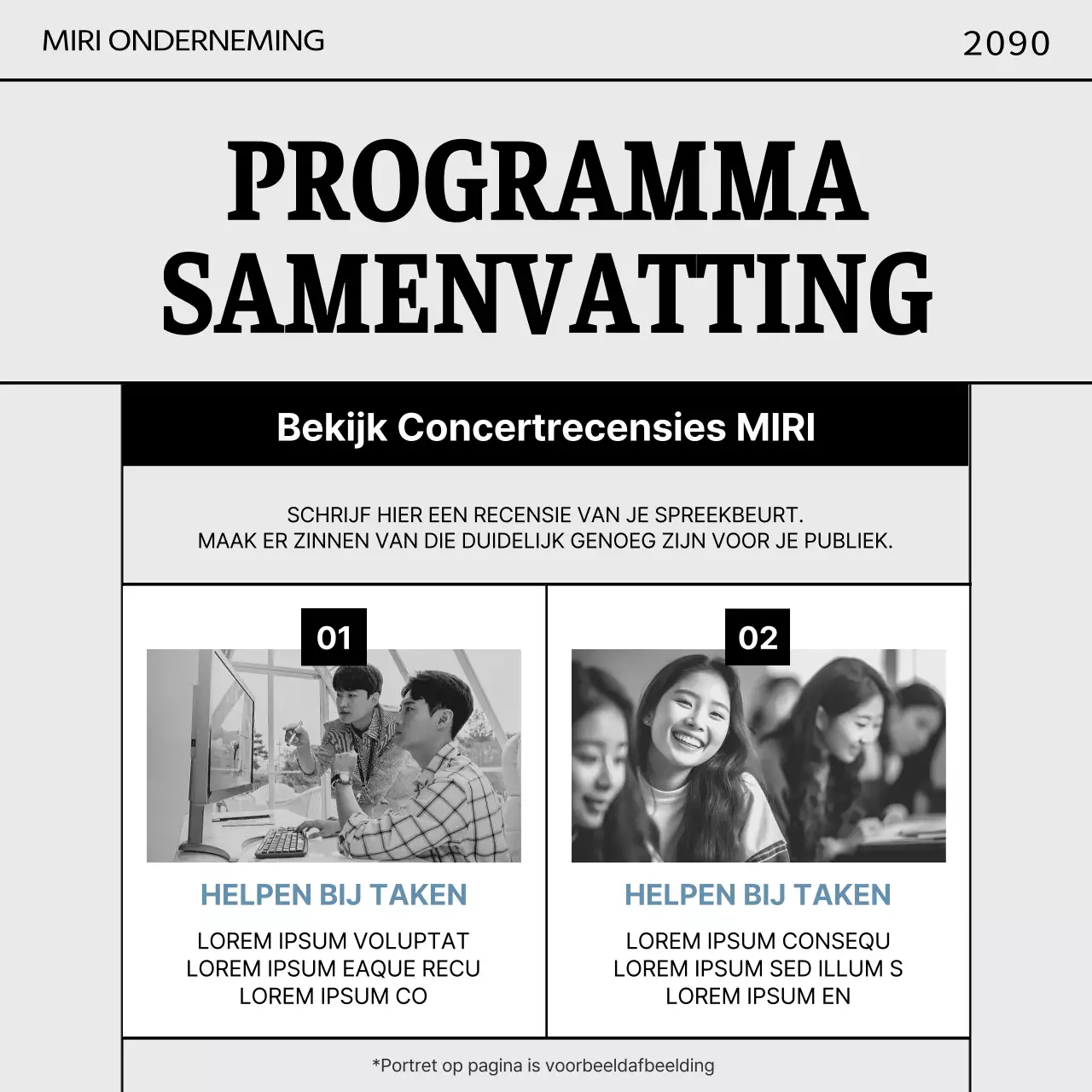 Promoot een eenvoudig wandelconcert in geel en zwart