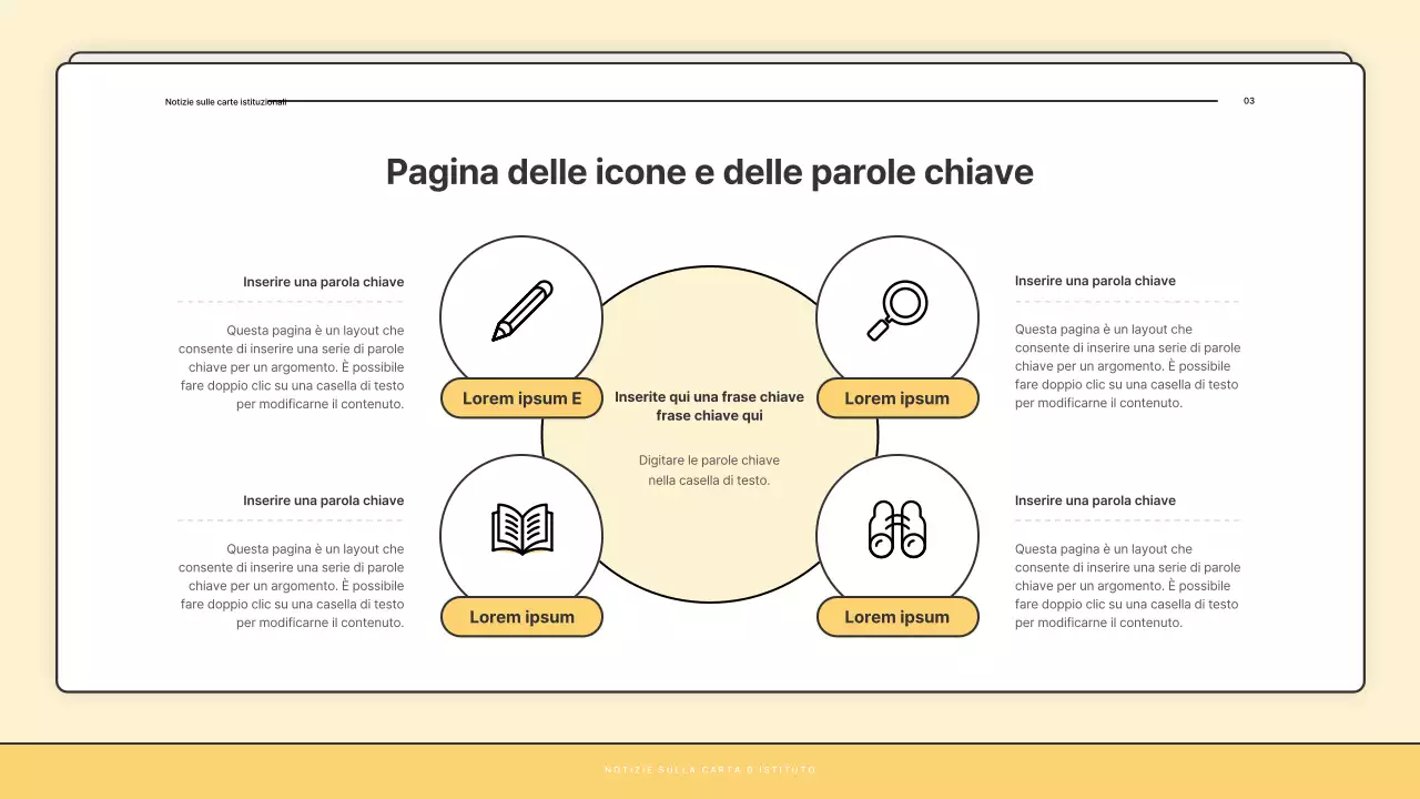 Un bollettino di base giallo e bianco dell'ufficio di assistenza sociale