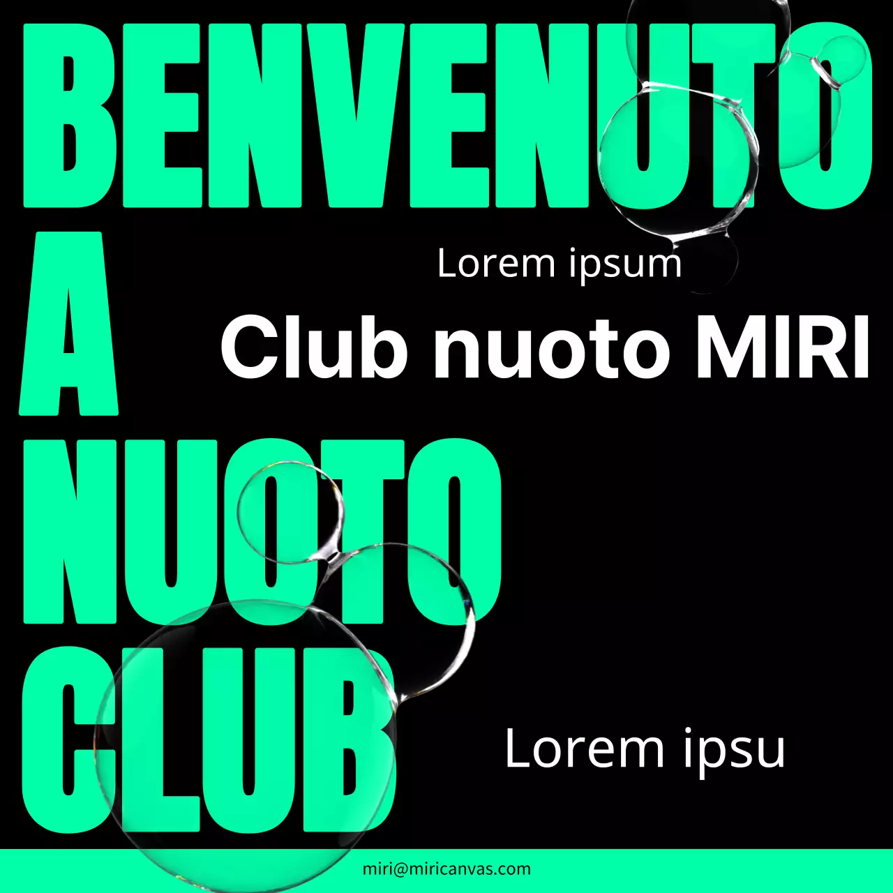 Promuovere il reclutamento dei club di nuoto con la tendenza verde e nera