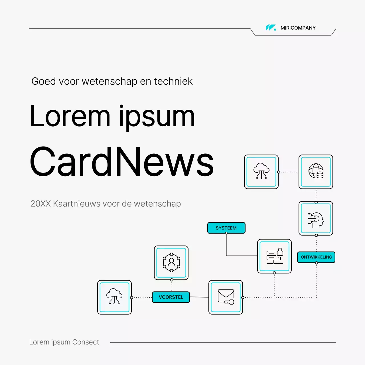 Lichtblauw eenvoudig technisch circuit conceptrapport