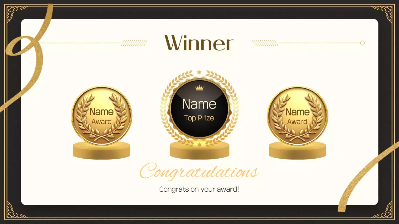 골드 엘레강트 세레모니 템플릿 가이드 프레젠테이션