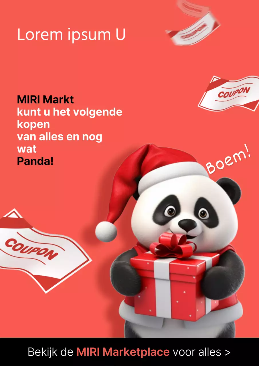 Een rood-wit minimalistisch winkelcentrum promoten