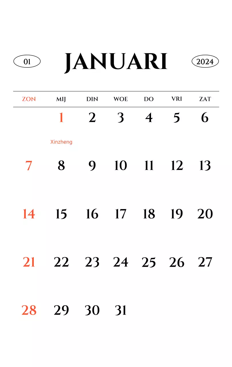 Eenvoudige stijl muurkalender met zwart-wit emotionele reisfotografie concept