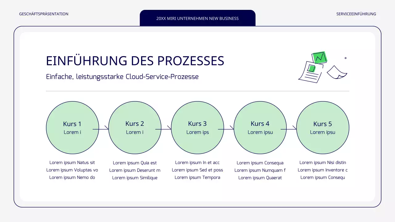 Ein einfaches grünes und graues neues Dienstleistungsangebot