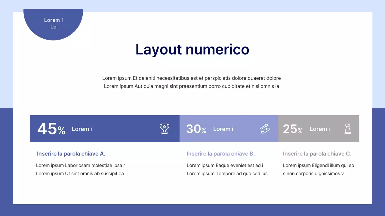 Un semplice business plan in blu