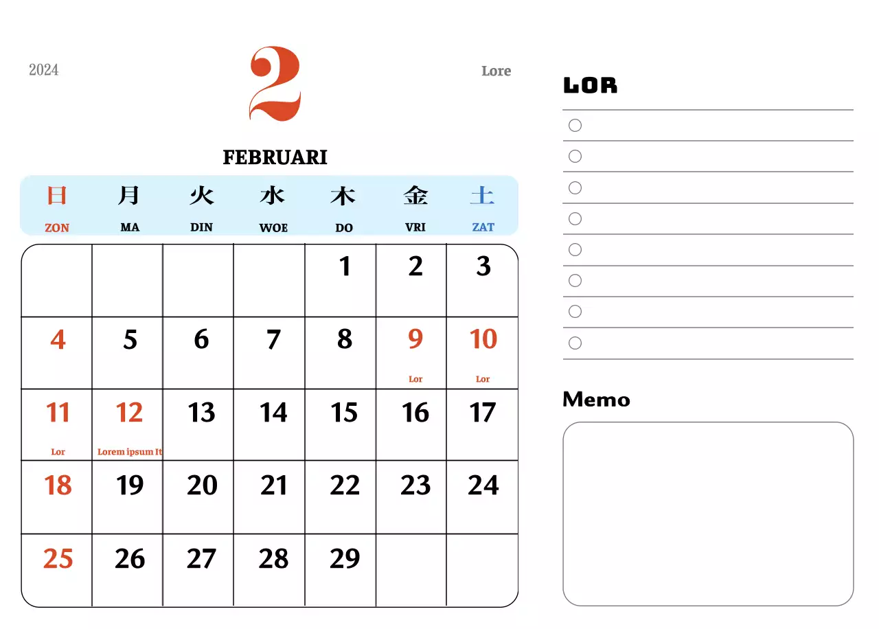 Rode en blauwe retro onderzetters memory kalender