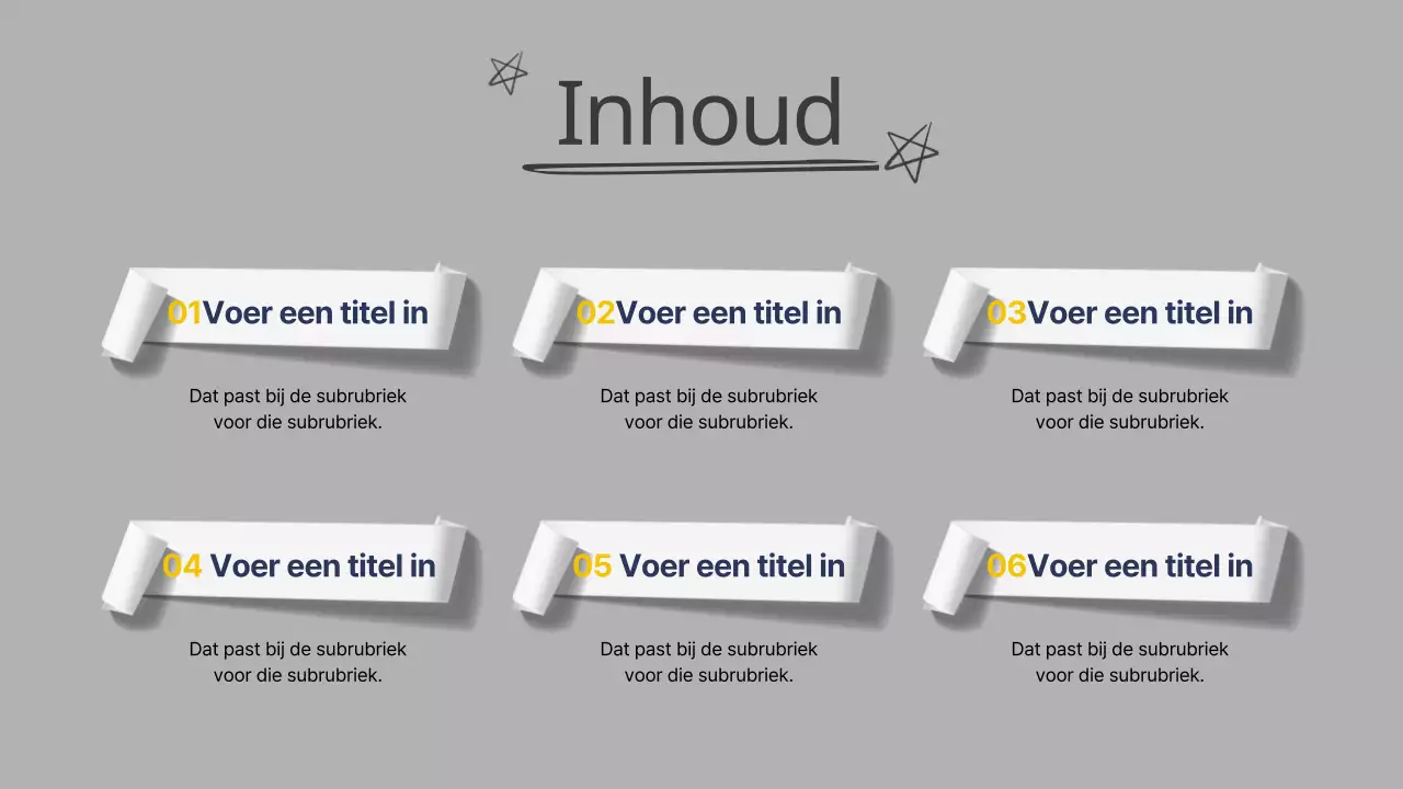 Een grijze en marineblauwe zakelijke organisatiepresentatie