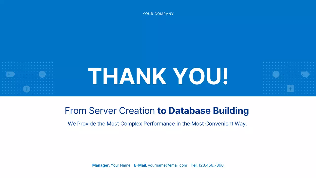 A simple blue and white business plan