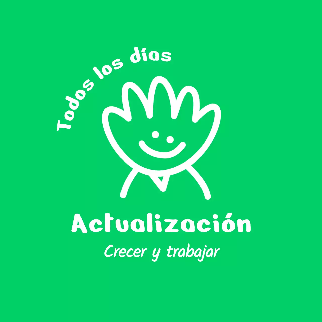 Diseño circular con carácter manual