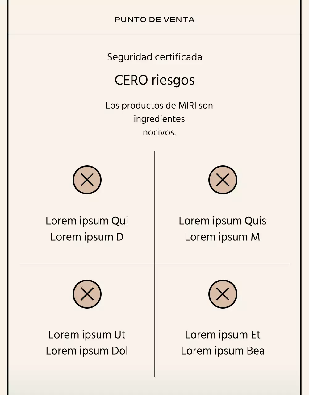 Estilo básico en negro y beige Declaración de marca de comercio