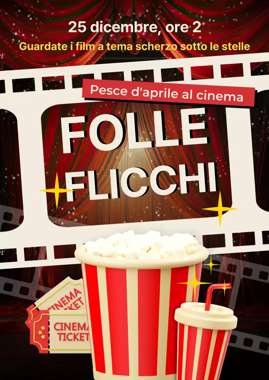 Invito per pesce d'aprile alla moda rosso e bianco