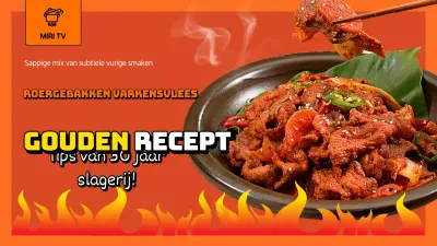 Over dit eenvoudige rode en oranje roerbakrecept