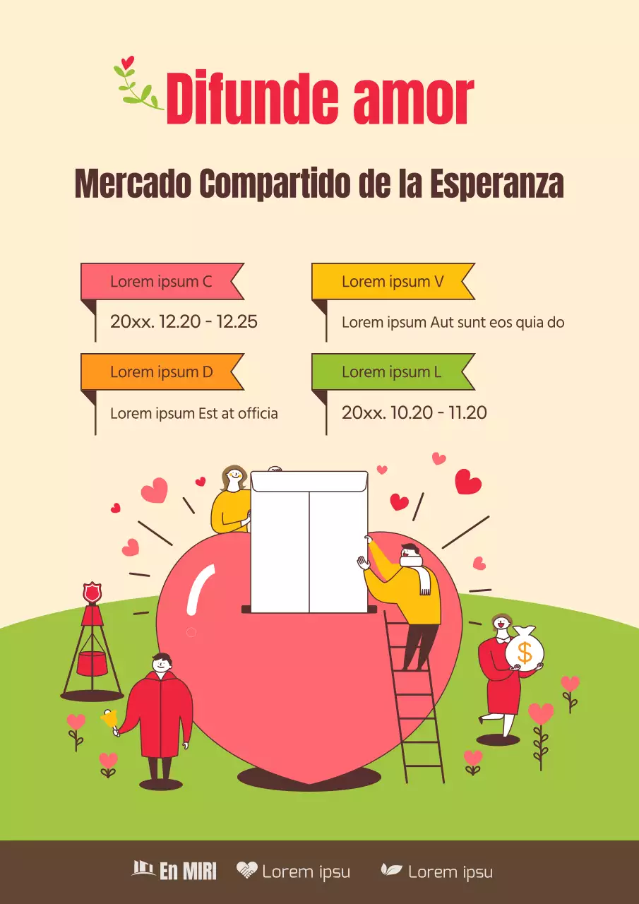 Promover el Mercado Compartido de la Esperanza roja y amarilla
