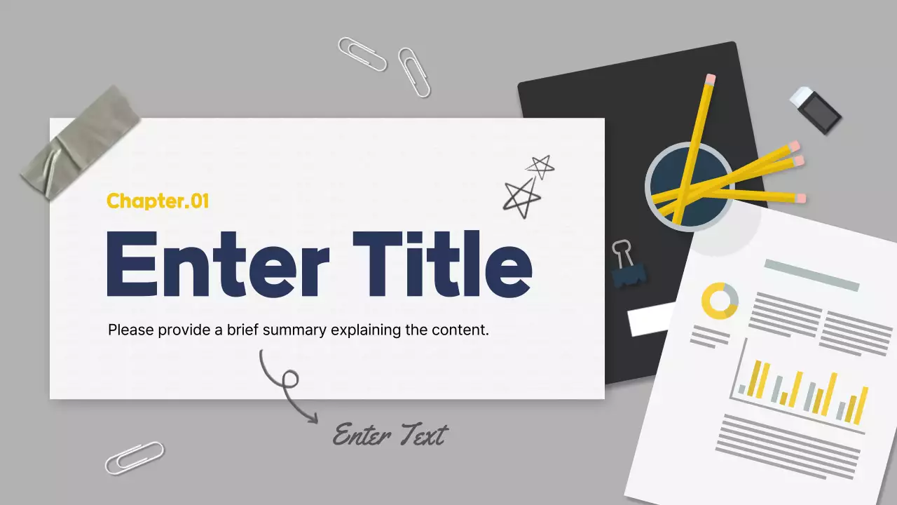 A gray and navy blue business organizer presentation