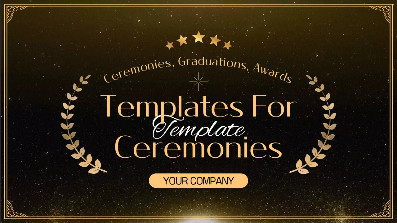 골드 엘레강트 세레모니 템플릿 가이드 프레젠테이션