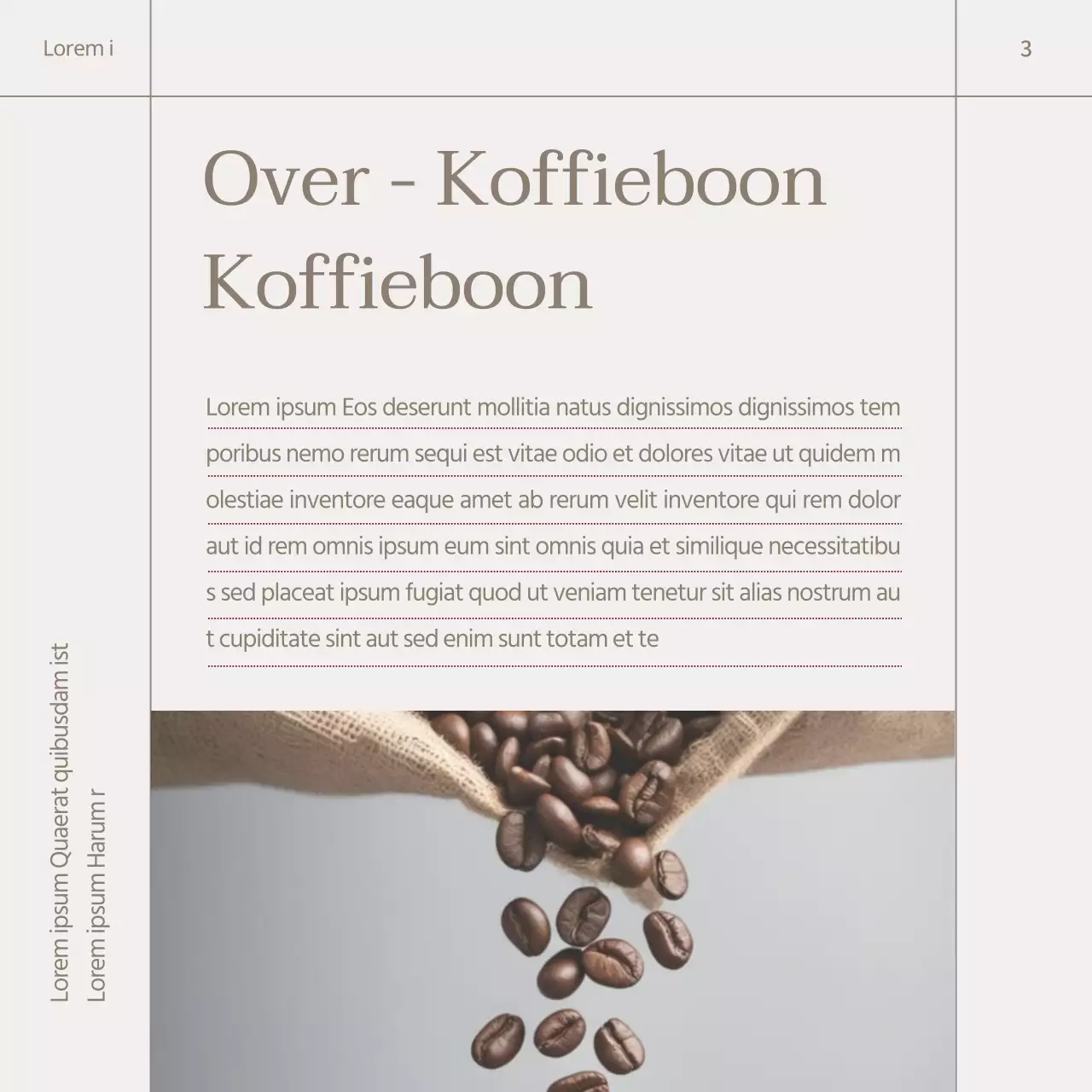Promoot een modern cafémerk in beige en bruin
