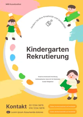 Förderung der Rekrutierung von Kleinkindern in der gelben und niedlichen Kunstschule