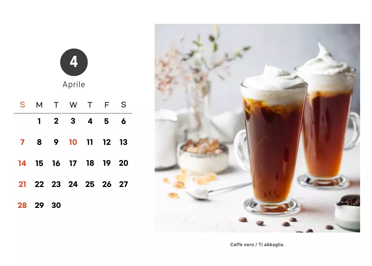 Un caffè sentimentale bianco e marrone