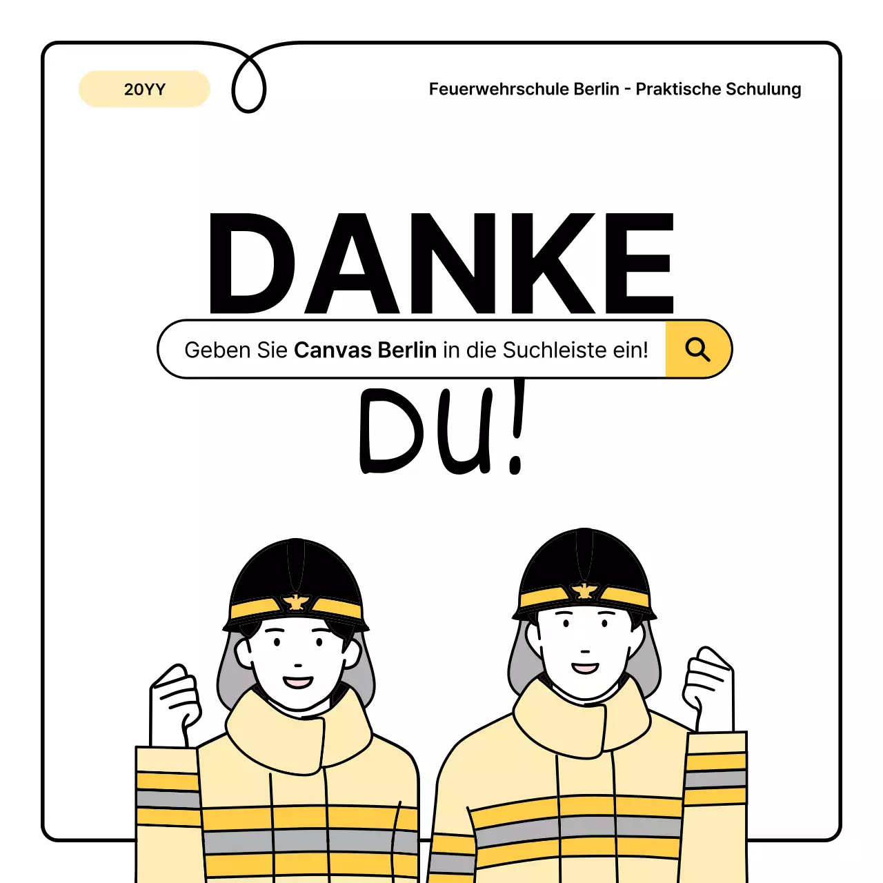 Gelbe und orangefarbene Grundlagen und ein süßes kleines Merkblatt zur Brandschutzerziehung