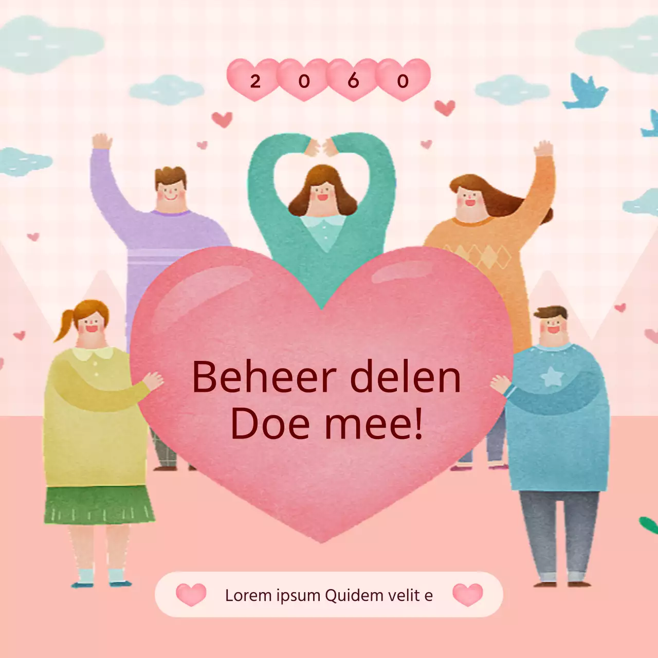 Roze en lichtblauw ESG-beheerrapport voor bedrijven