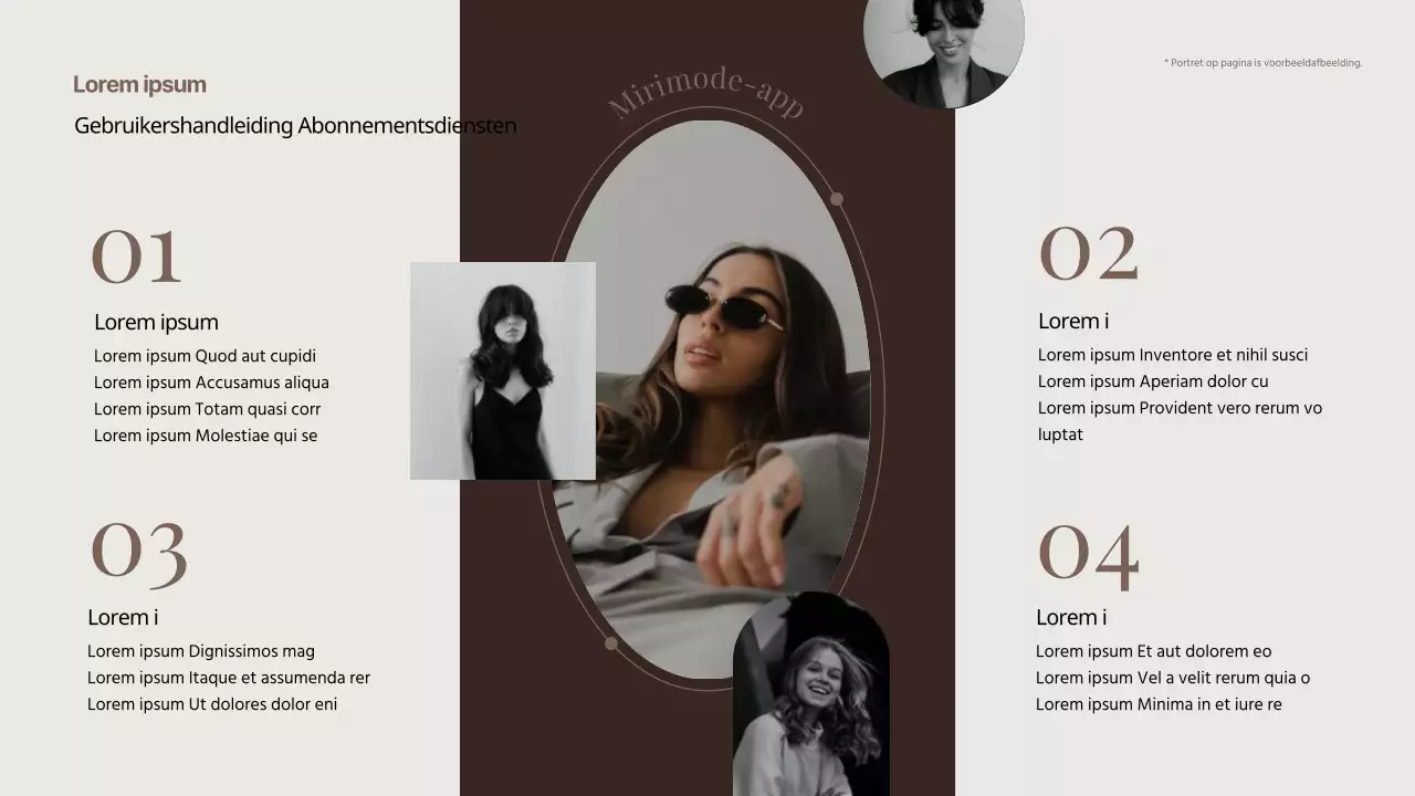 Moderne prospectus voor zakelijke diensten in beige en bruin