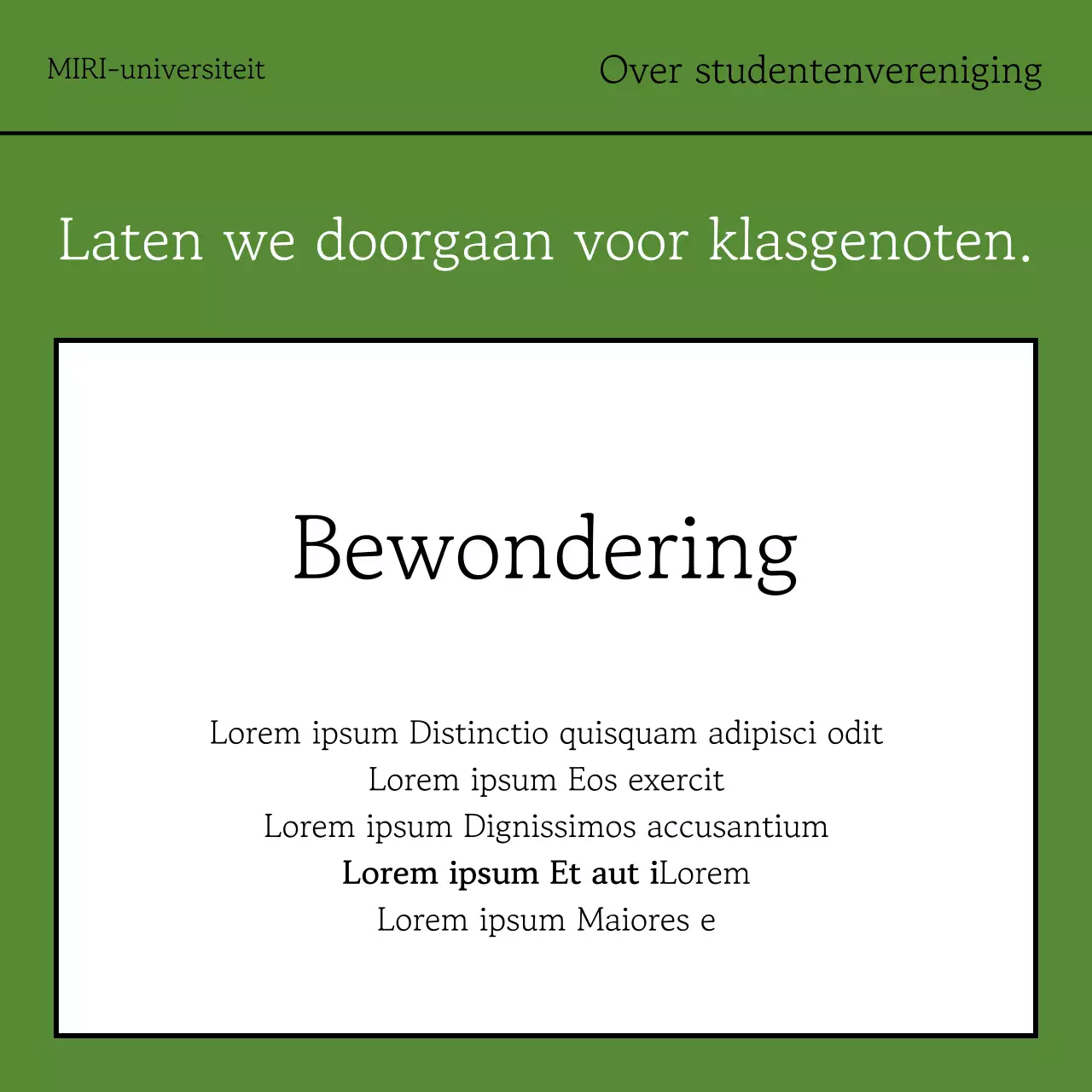 Een eenvoudige kaki inzamelingsactie