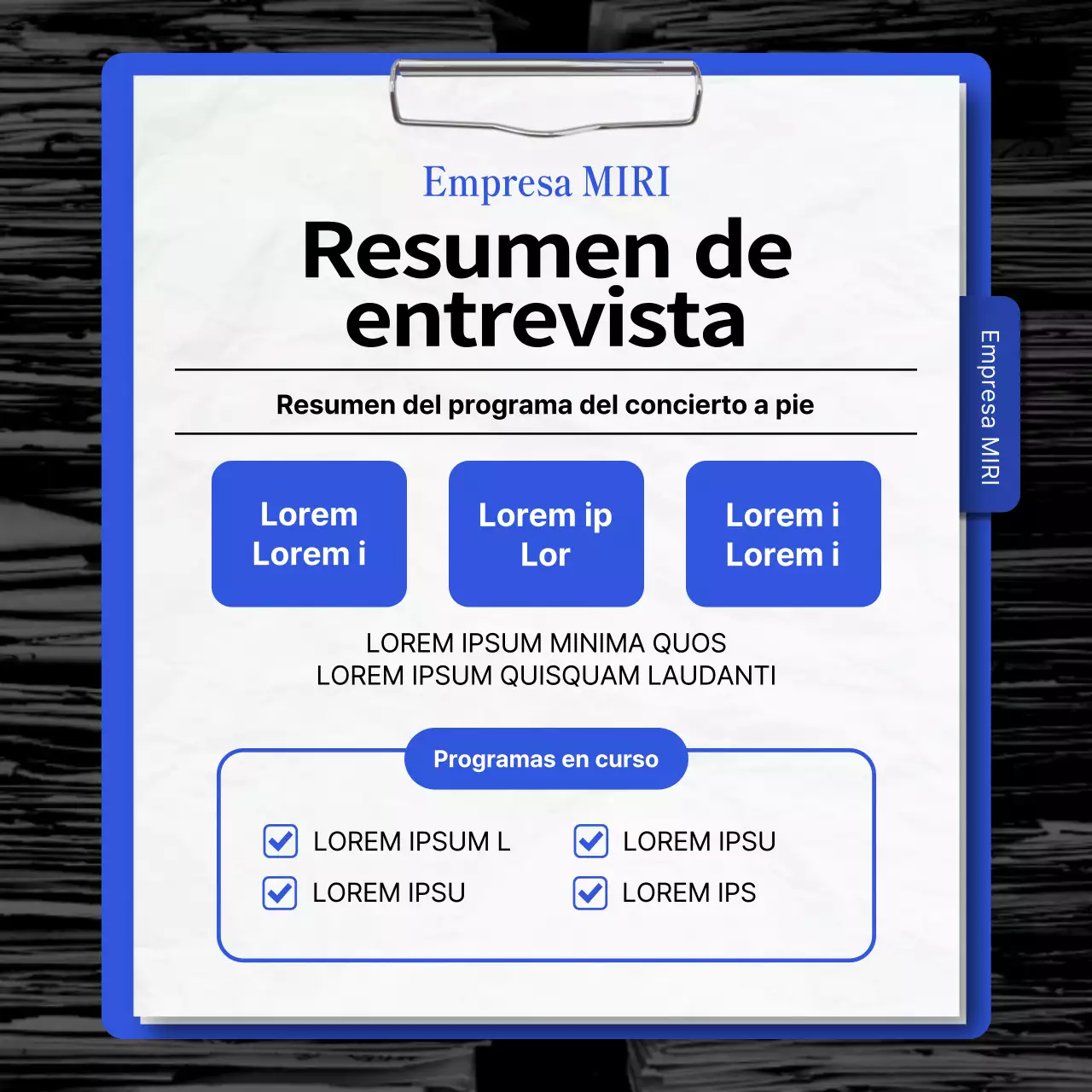 Promover un sencillo concierto de charlas en rojo y azul