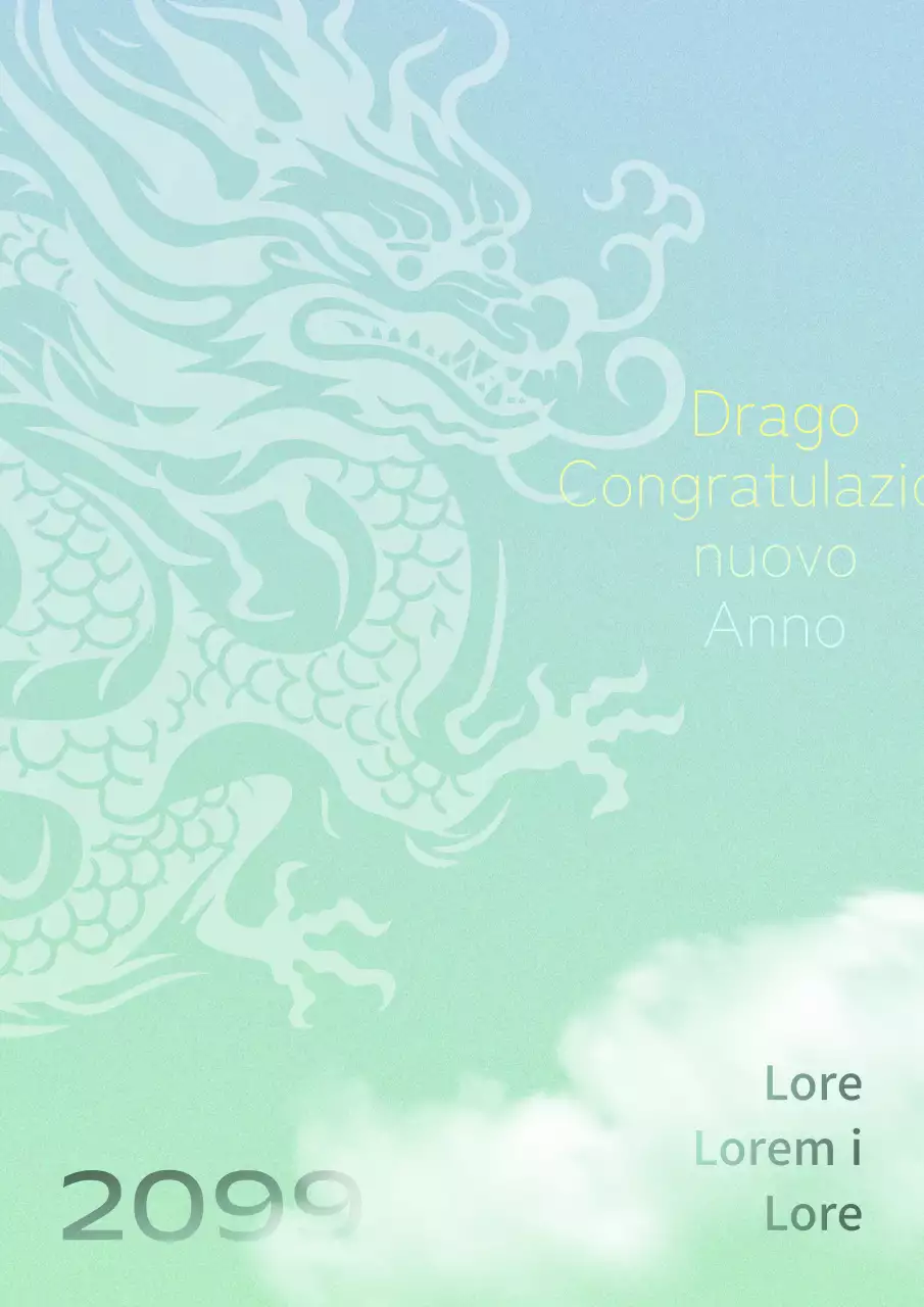 Annunci orientali di Capodanno in chartreuse