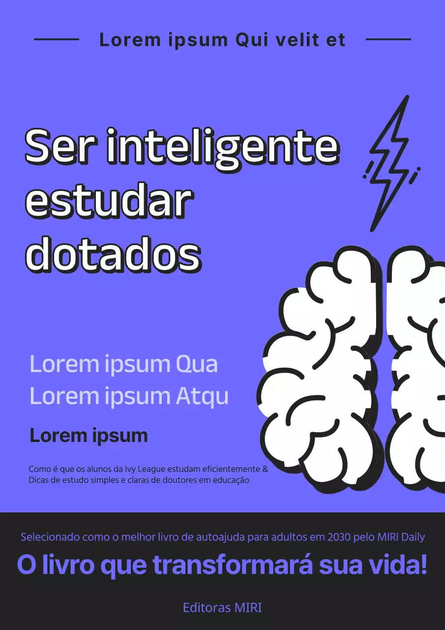 Uma capa moderna em roxo e preto para o livro How Gifted People Study.