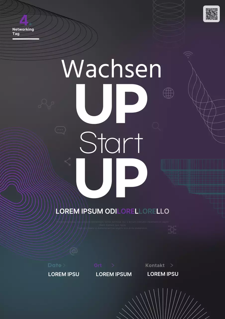 Förderung eines violetten und grünen geometrischen Vernetzungstages