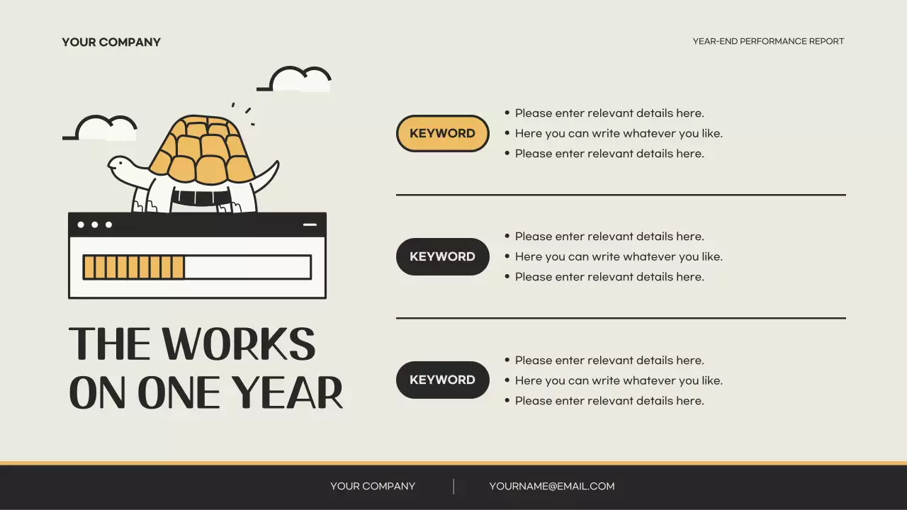 베이지 미니멀 수익 보고서 프레젠테이션