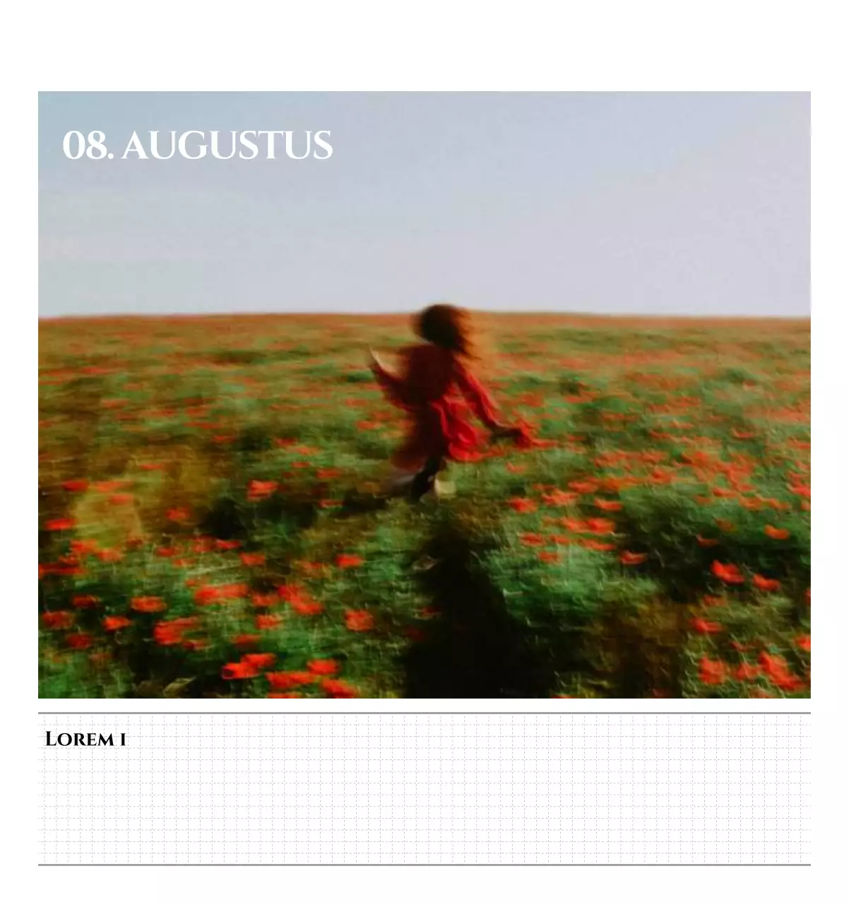 Eenvoudige stijl muurkalender met zwart-wit emotionele reisfotografie concept