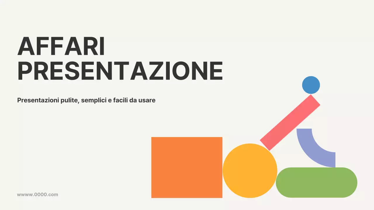 Piano aziendale con forme semplici in beige