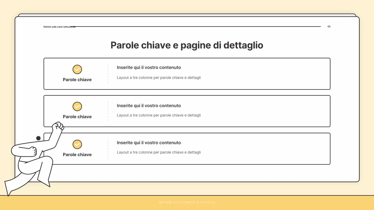 Un bollettino di base giallo e bianco dell'ufficio di assistenza sociale