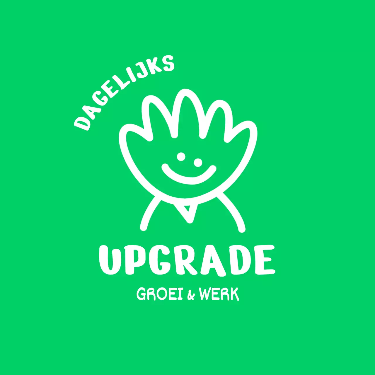 Rond ontwerp met handkarakter