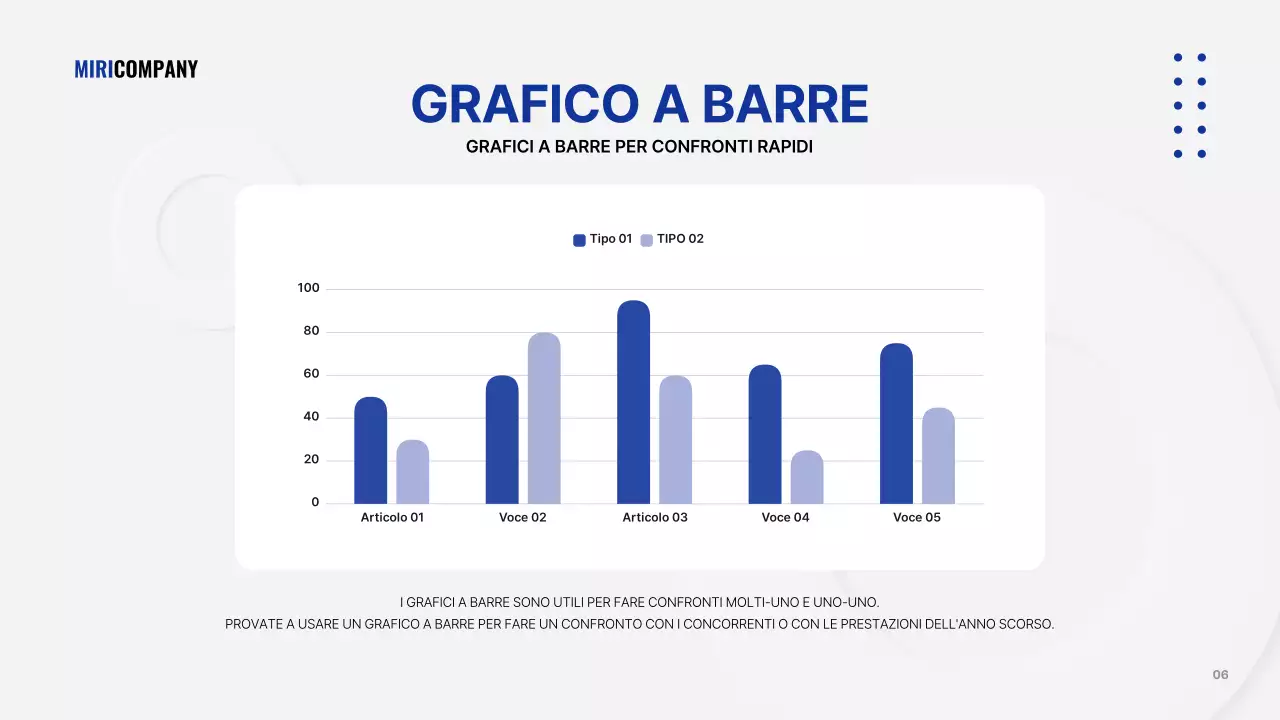 Una presentazione aziendale grigia e semplice