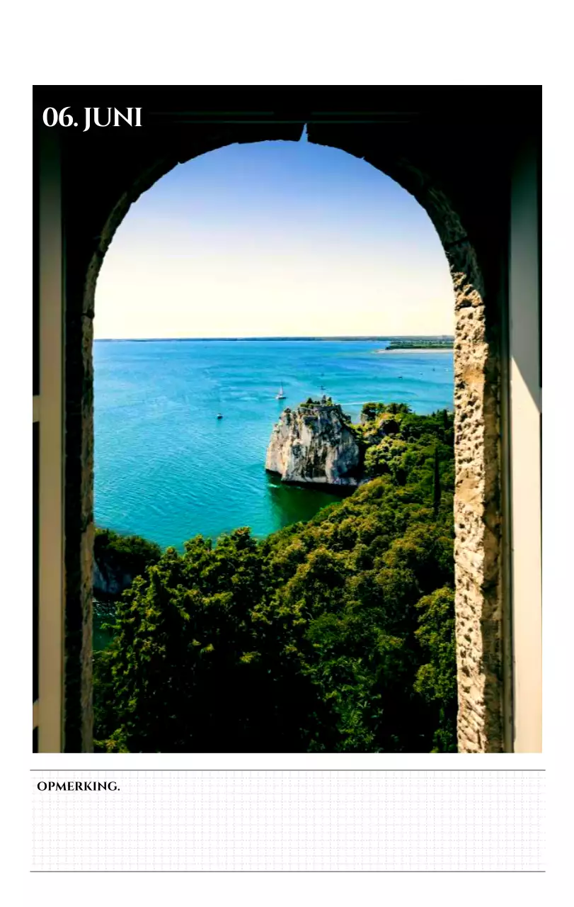 Eenvoudige stijl muurkalender met zwart-wit emotionele reisfotografie concept