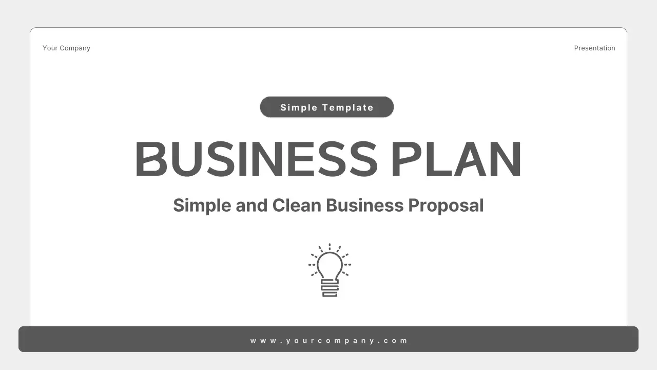 Grey Minimal Business Plan Presentation