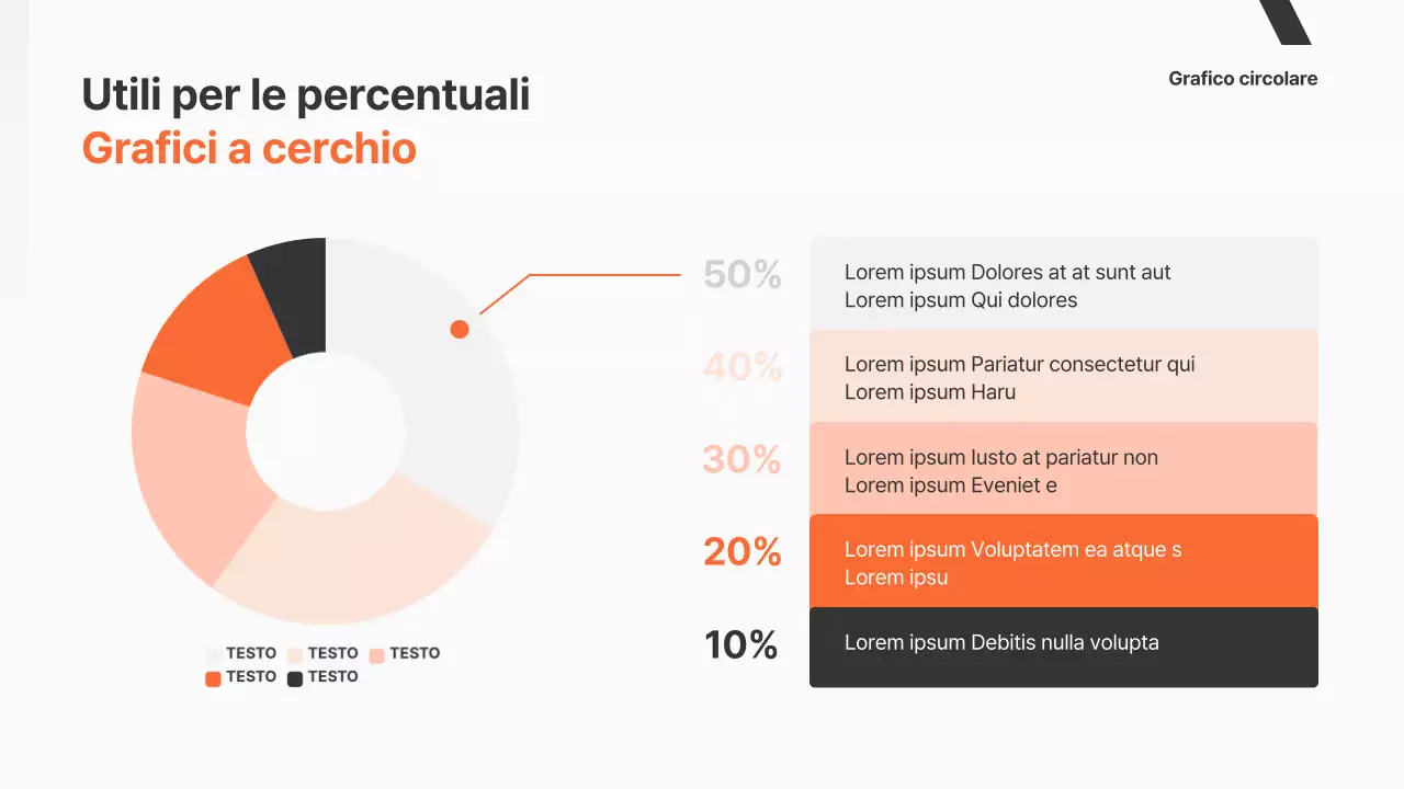 Una semplice proposta commerciale in arancione e in bianco e nero